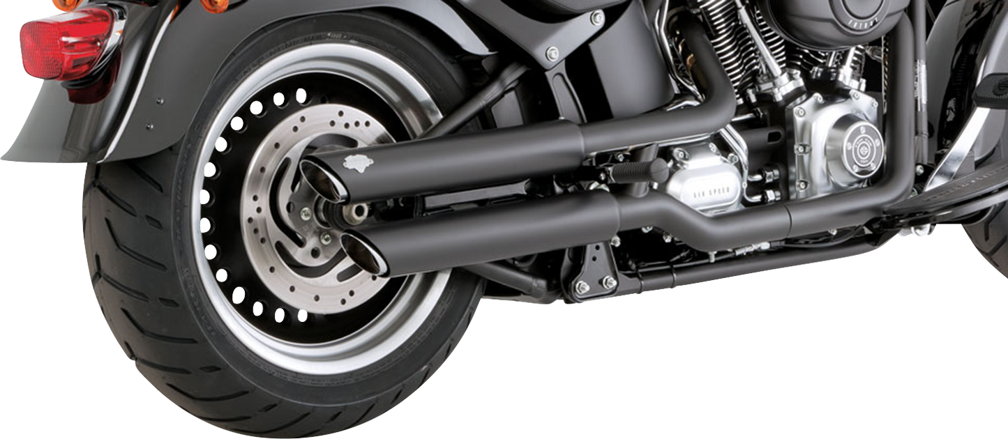 Vance & Hines 3-Inch Twin Slash Slip-On Mufflers with PCX Technology - Black, Part #46343
