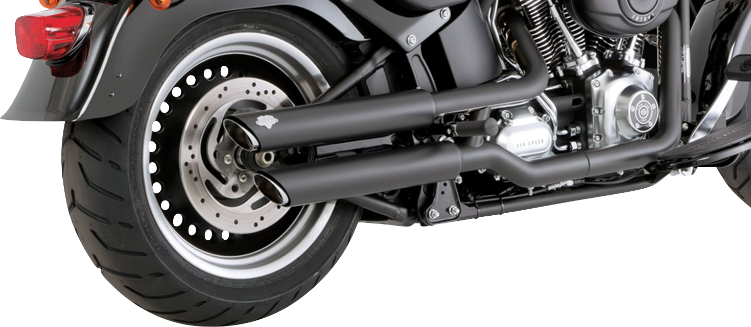 Vance & Hines 3-Inch Twin Slash Slip-On Mufflers with PCX Technology - Black, Part #46343