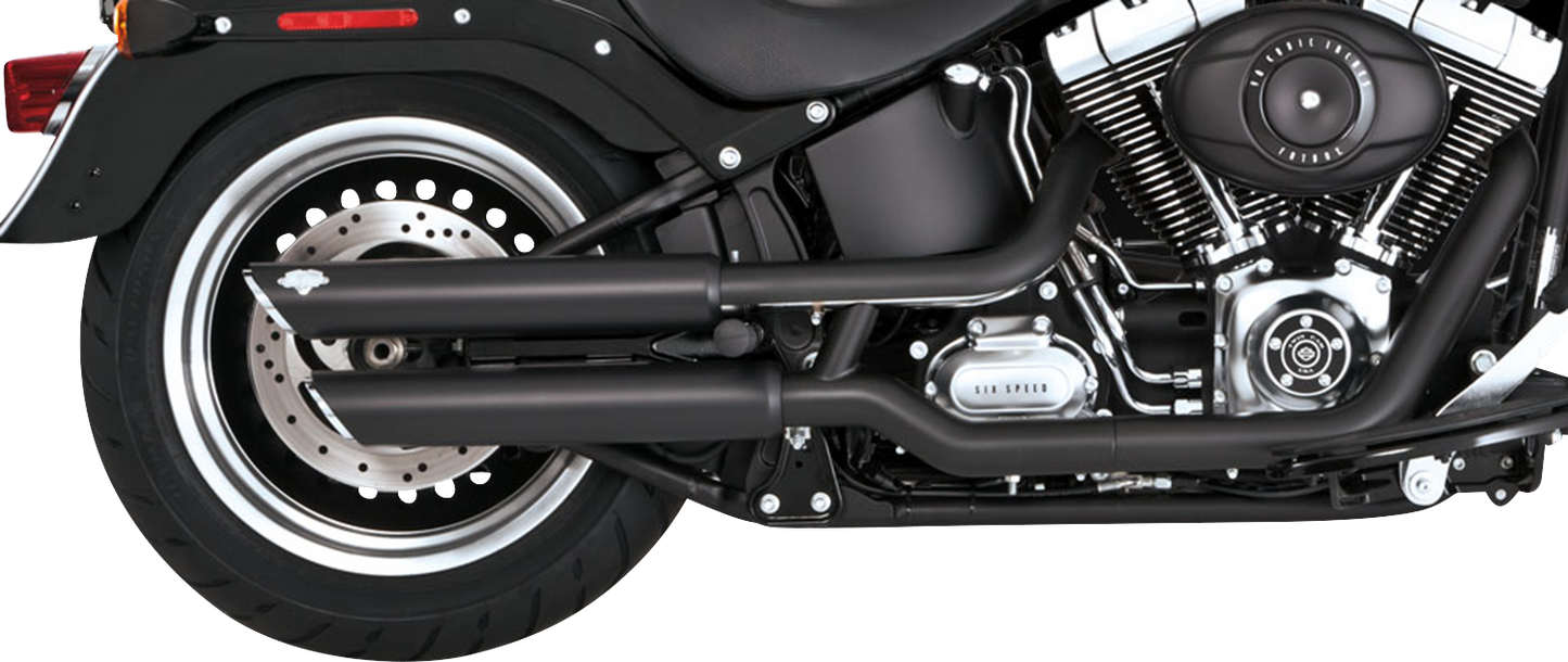 Vance & Hines 3-Inch Twin Slash Slip-On Mufflers with PCX Technology - Black, Part #46343