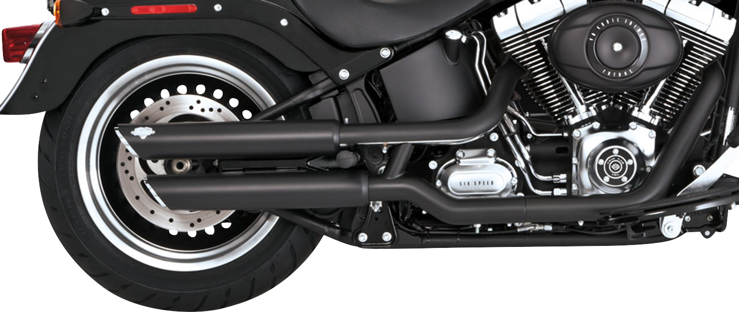 Vance & Hines 3-Inch Twin Slash Slip-On Mufflers with PCX Technology - Black, Part #46343