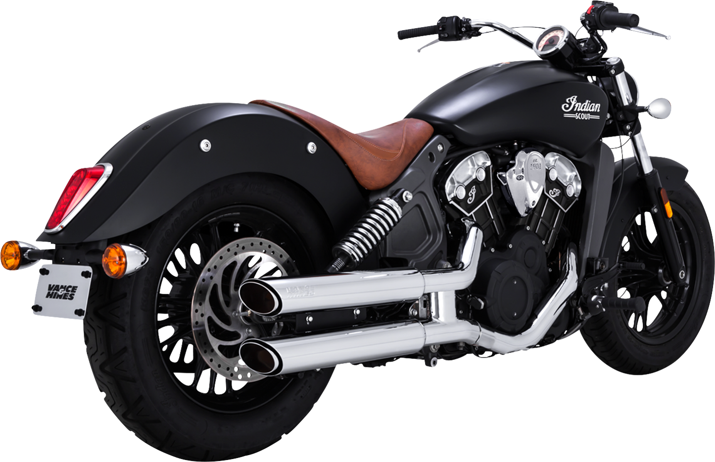 Vance & Hines 3-Inch Twin Slash Slip-On Mufflers with Chrome Finish (Part 18323)