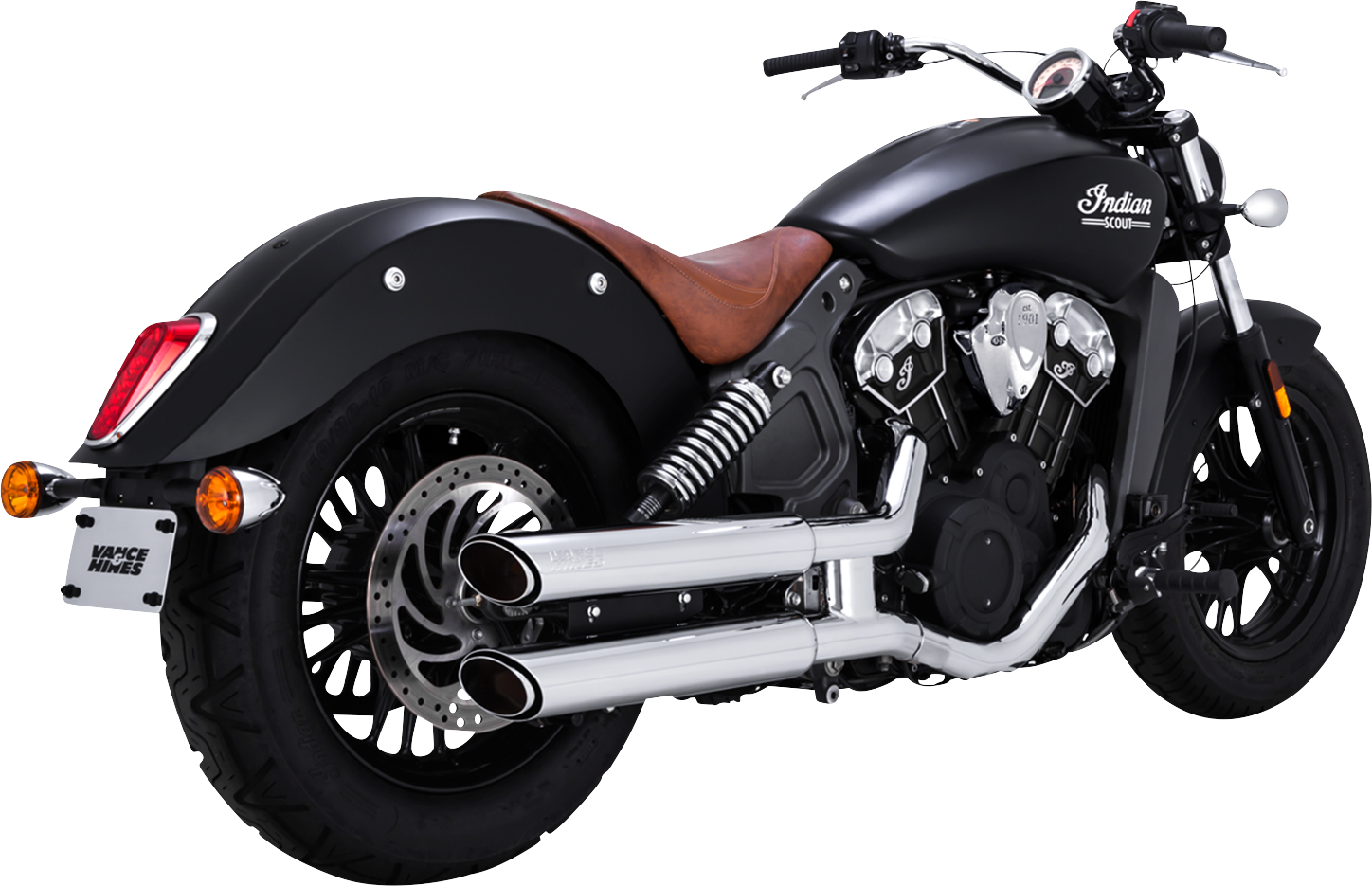 Vance & Hines 3-Inch Twin Slash Slip-On Mufflers with Chrome Finish (Part 18323)