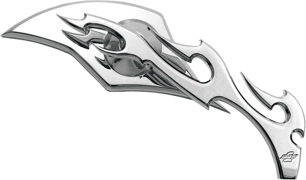 PRO-ONE PERF.MFG. Flame Style Chrome Side View Mirror – Right, Part Number 104230