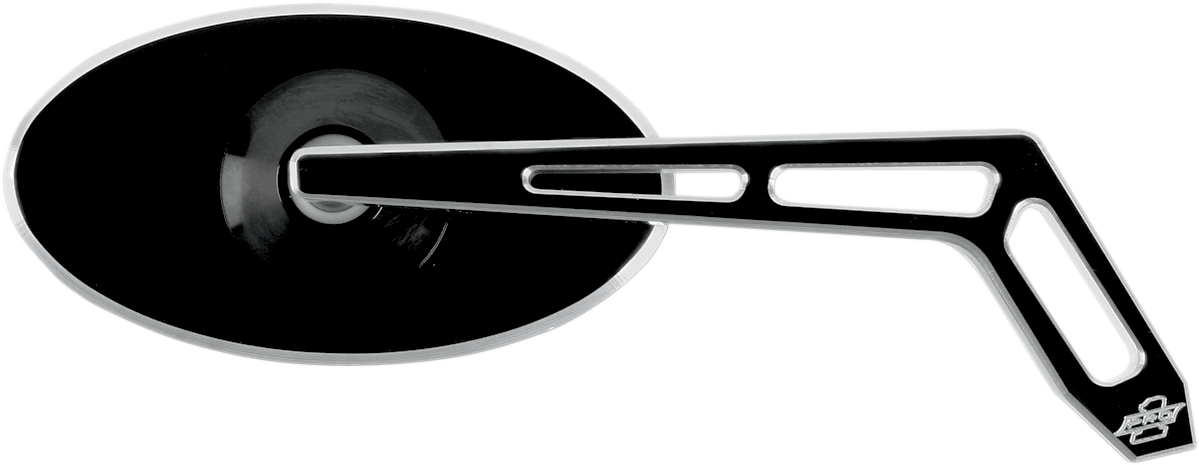 PRO-ONE PERF.MFG. Weekend Warrior Side View Mirror - Black Oval Right - Part 102320B