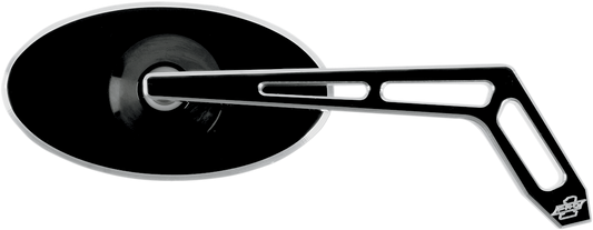 PRO-ONE PERF.MFG. Weekend Warrior Side View Mirror - Black Oval Right - Part 102320B