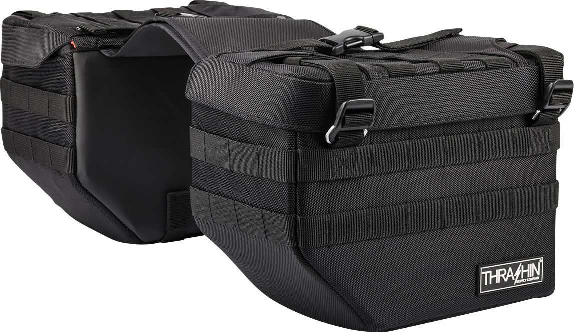 THRASHIN SUPPLY CO. Expedition Saddlebags - Black TSB-0008