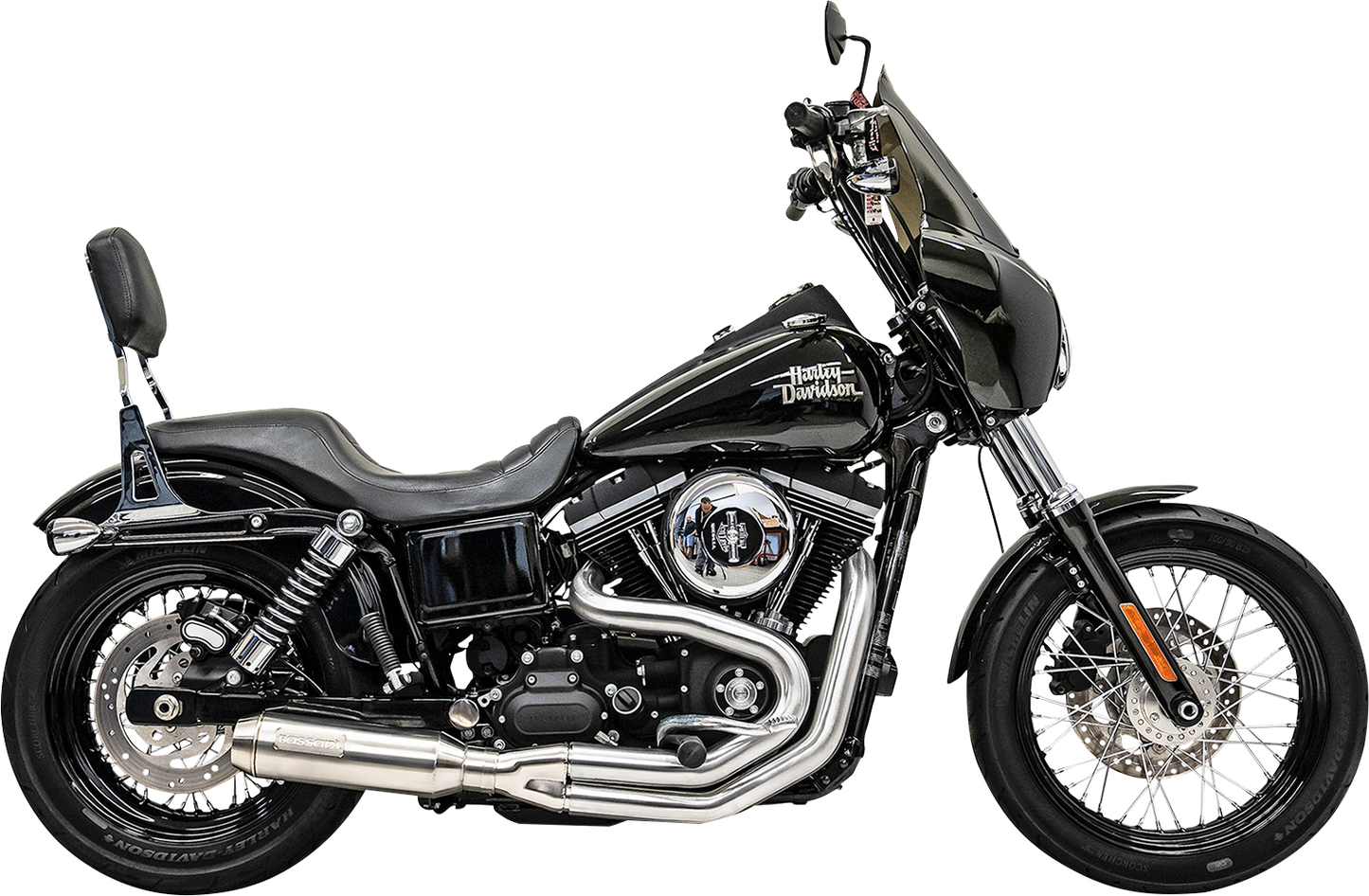 BASSANI XHAUST 2-into-1 Mid-Length Super Bike Exhaust System - Stainless Steel 1D4SS