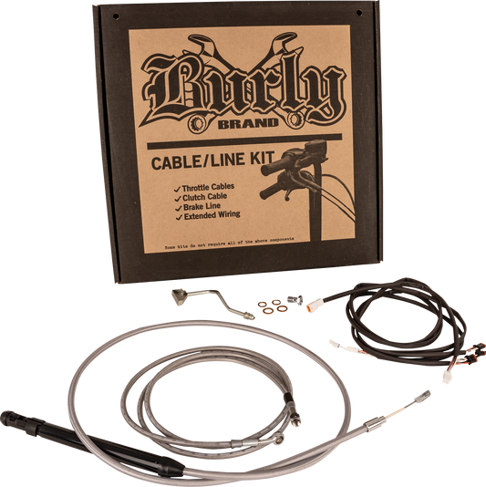 BURLY BRAND Touring Model Control Kit - Gorilla Ape Hanger - 16" - Stainless Steel B30-1312