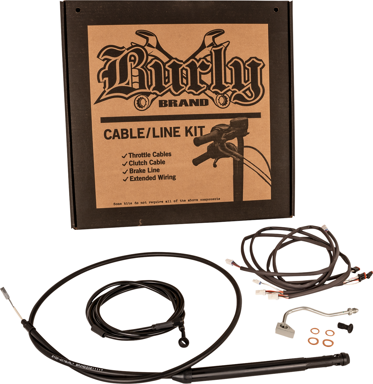 BURLY BRAND Touring Model Control Kit - Gorilla Ape Hanger - 16" - Black B30-1309