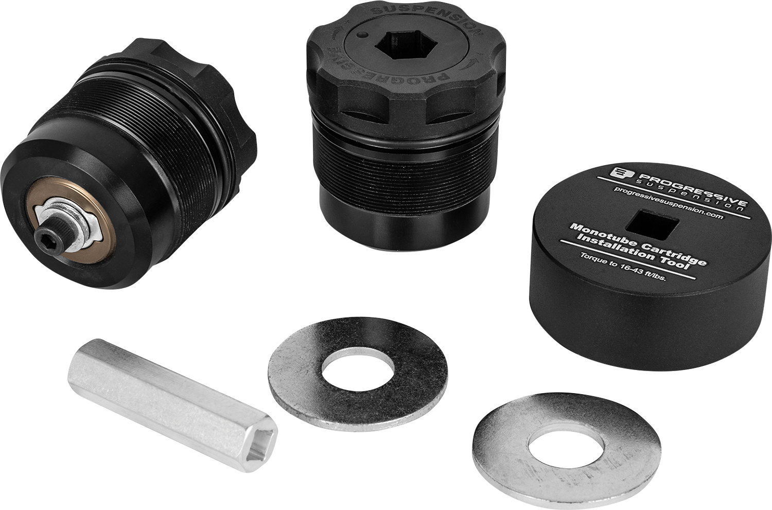 Progressive Suspension Fork Preload Adjuster for 49mm Forks - Model 31-5056, Black Anodized Finish