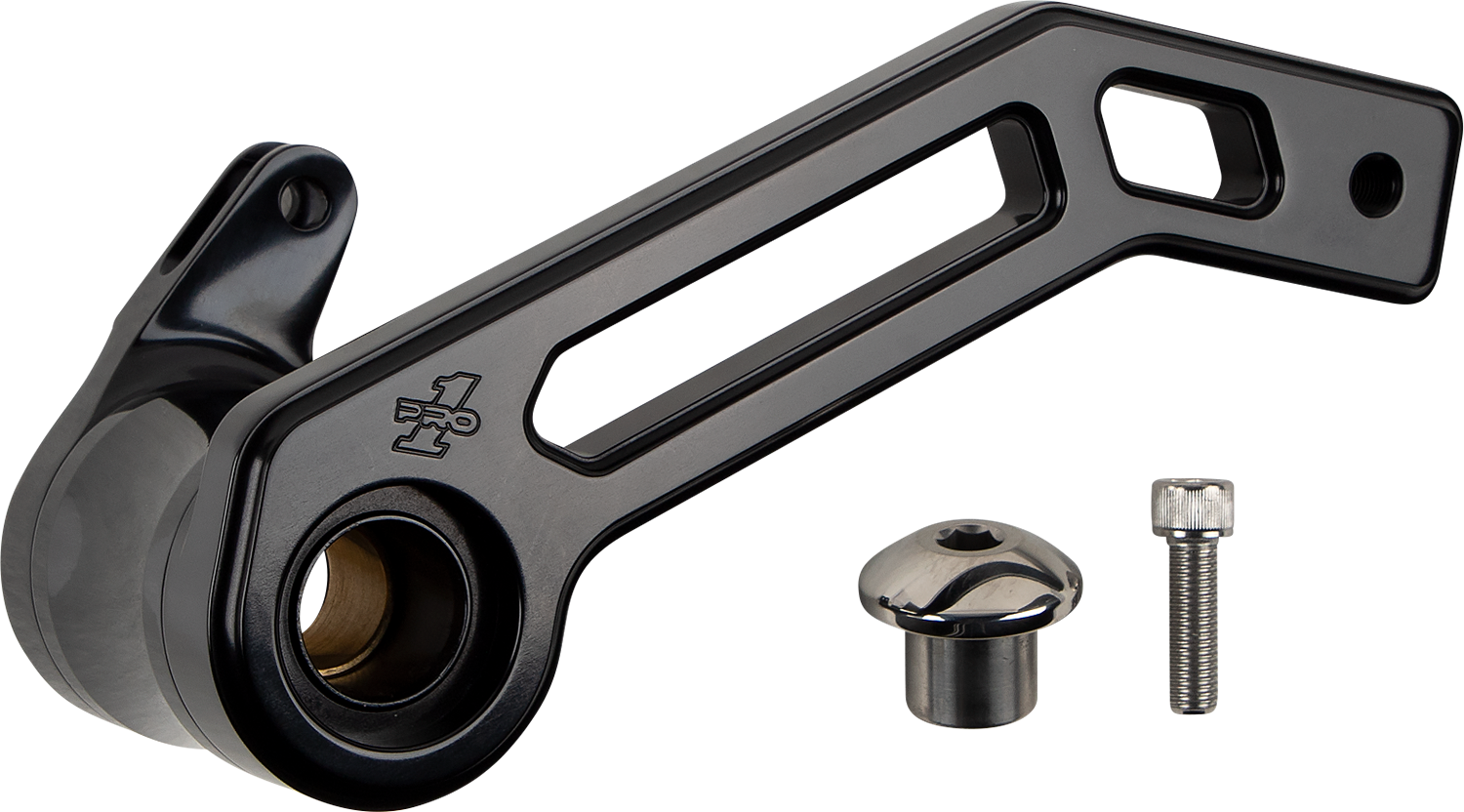 PRO-ONE PERF.MFG. Touring T-Rex Shorty Brake Arm - Black - '14-'22 FL 500773B