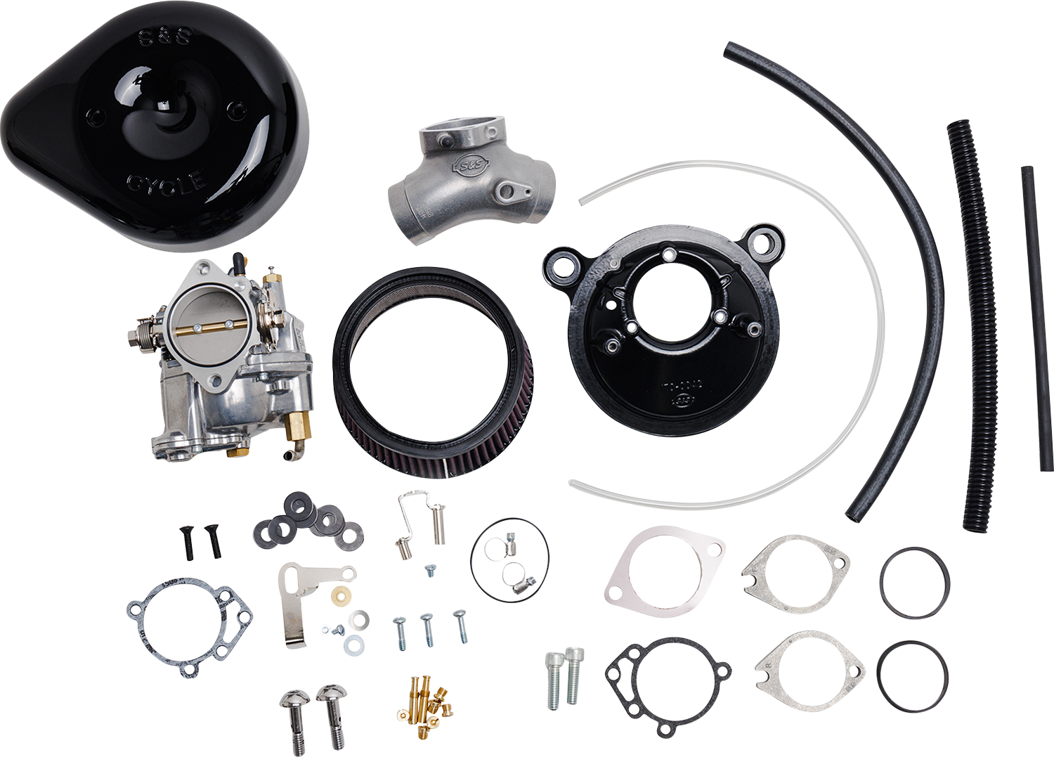 S&S CYCLE Super E Carburetor with Stealth Air Cleaner Kit for Evolution Big Twin - Part 110-0146