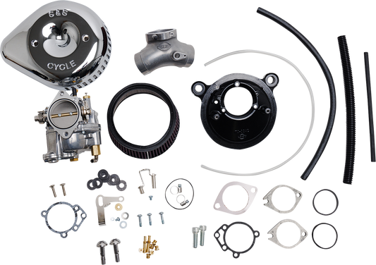 S&S CYCLE Super G Carburetor with Stealth Air Cleaner Kit for Evolution Big Twin – Chrome (Part #110-0147)