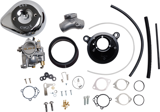 S&S Cycle Super E Carburetor with Stealth Air Cleaner Kit for Harley Twin Cam 110-0149, Chrome Finish