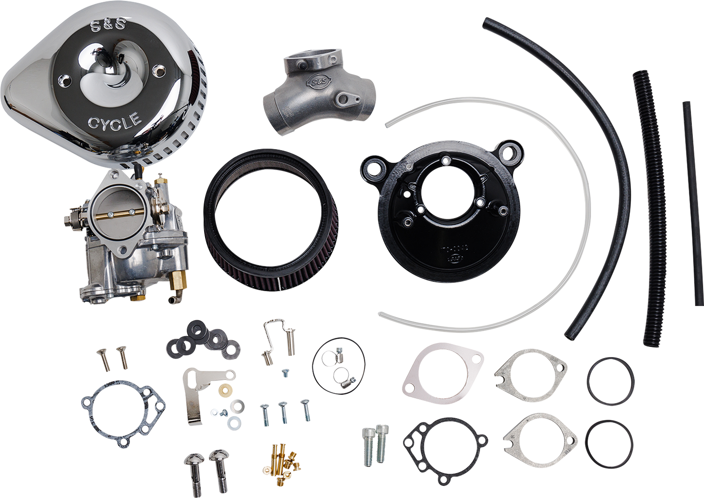 S&S CYCLE Super G Carburetor with Stealth Air Cleaner Kit - Chrome for Twin Cam 110-0150