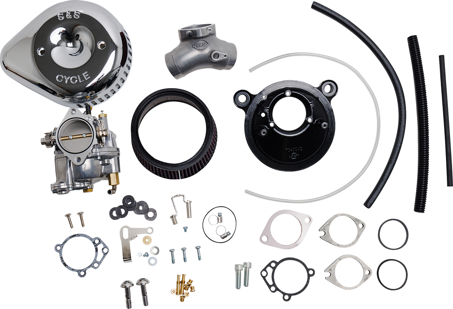 S&S CYCLE Super G Carburetor with Stealth Air Cleaner Kit for Twin Cam 110 - Chrome (Part Number 110-0152)