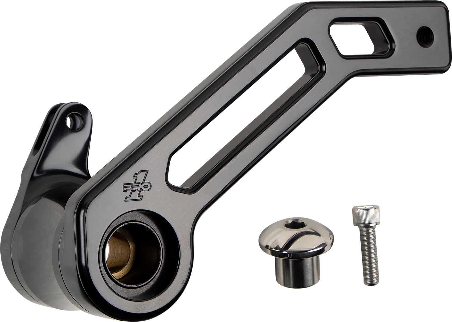 PRO-ONE PERF.MFG. Touring T-Rex Shorty Brake Arm - Black - '08-'13 FL 500772B