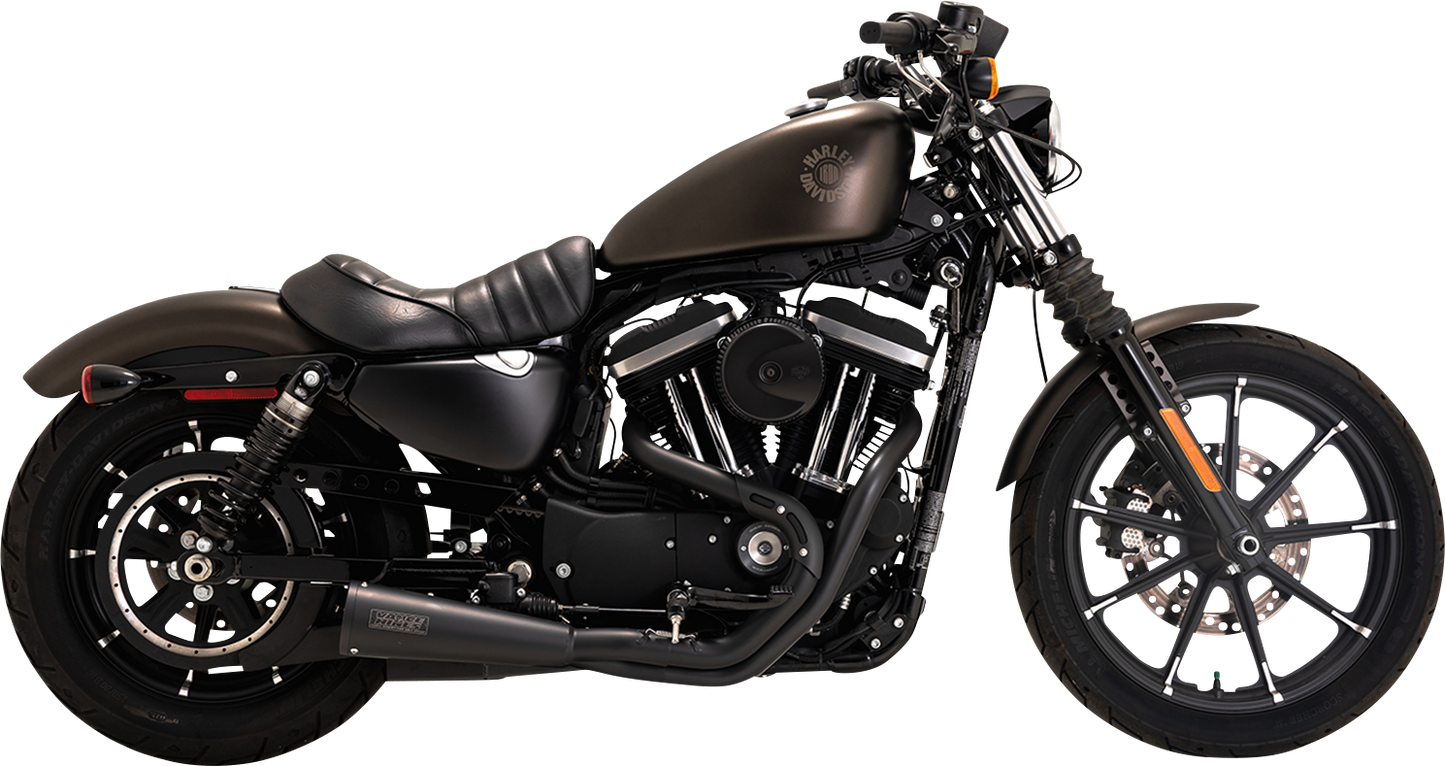 Vance & Hines Upsweep 2-Into-1 Exhaust System – Stainless Steel with Black Finish (Part #47627)