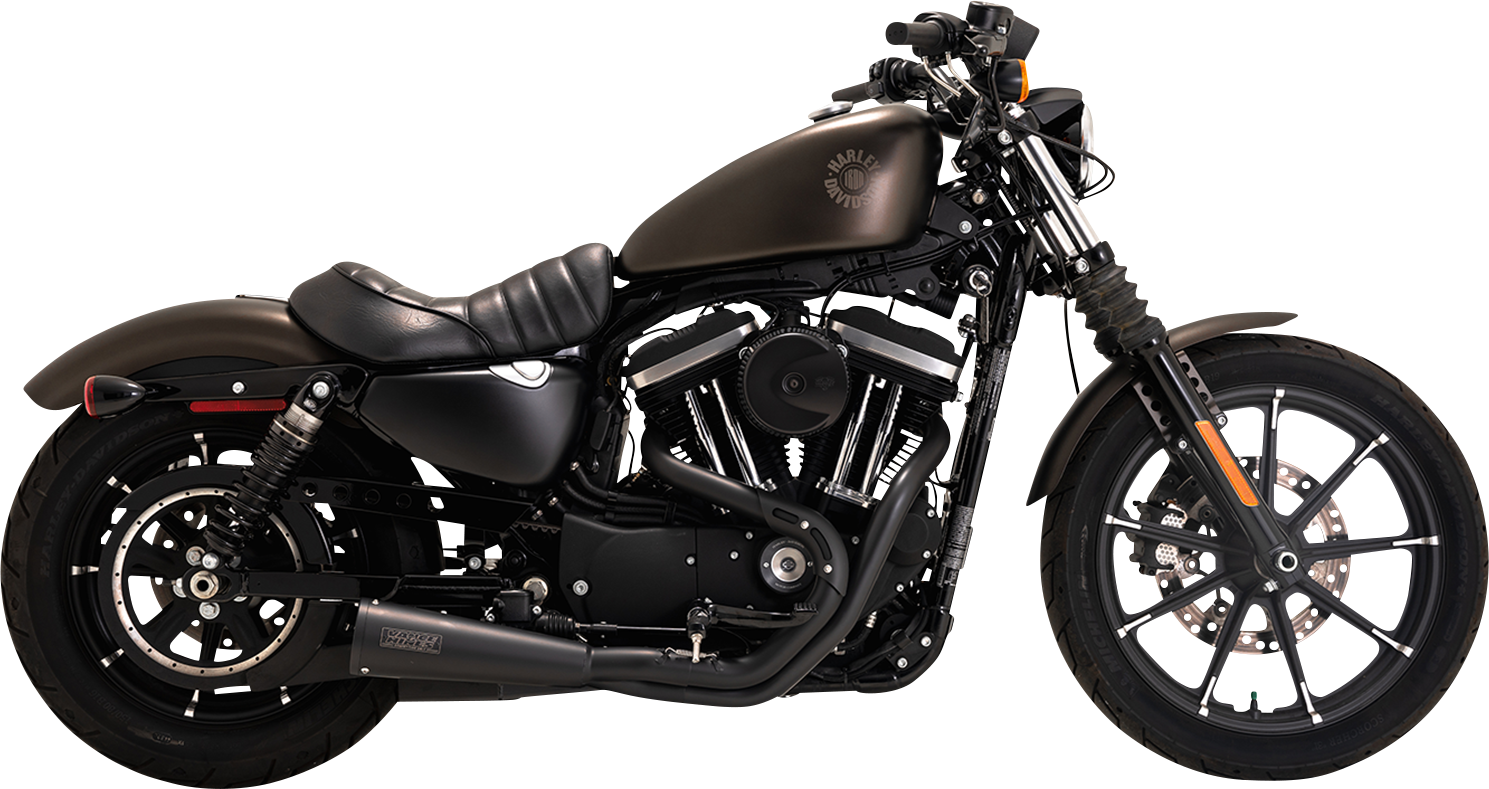 Vance & Hines Upsweep 2-Into-1 Exhaust System – Stainless Steel with Black Finish (Part #47627)