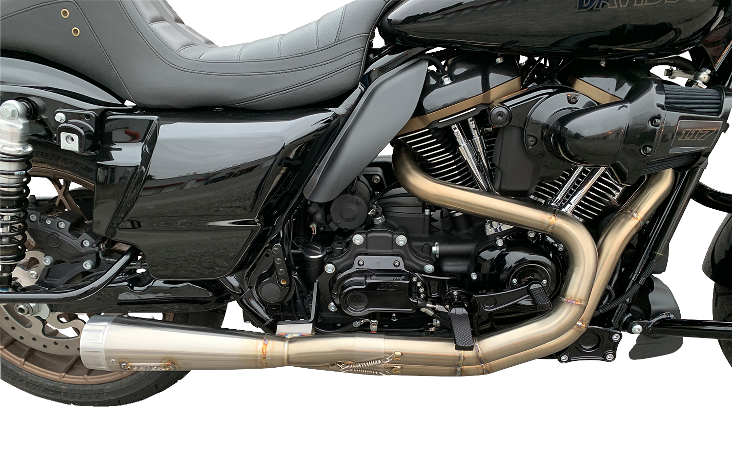 HAWG HALTERS Mid Control Conversion Kit - Black - Knurled Pegs - FLH/FLT MCK-FH16AS-FK