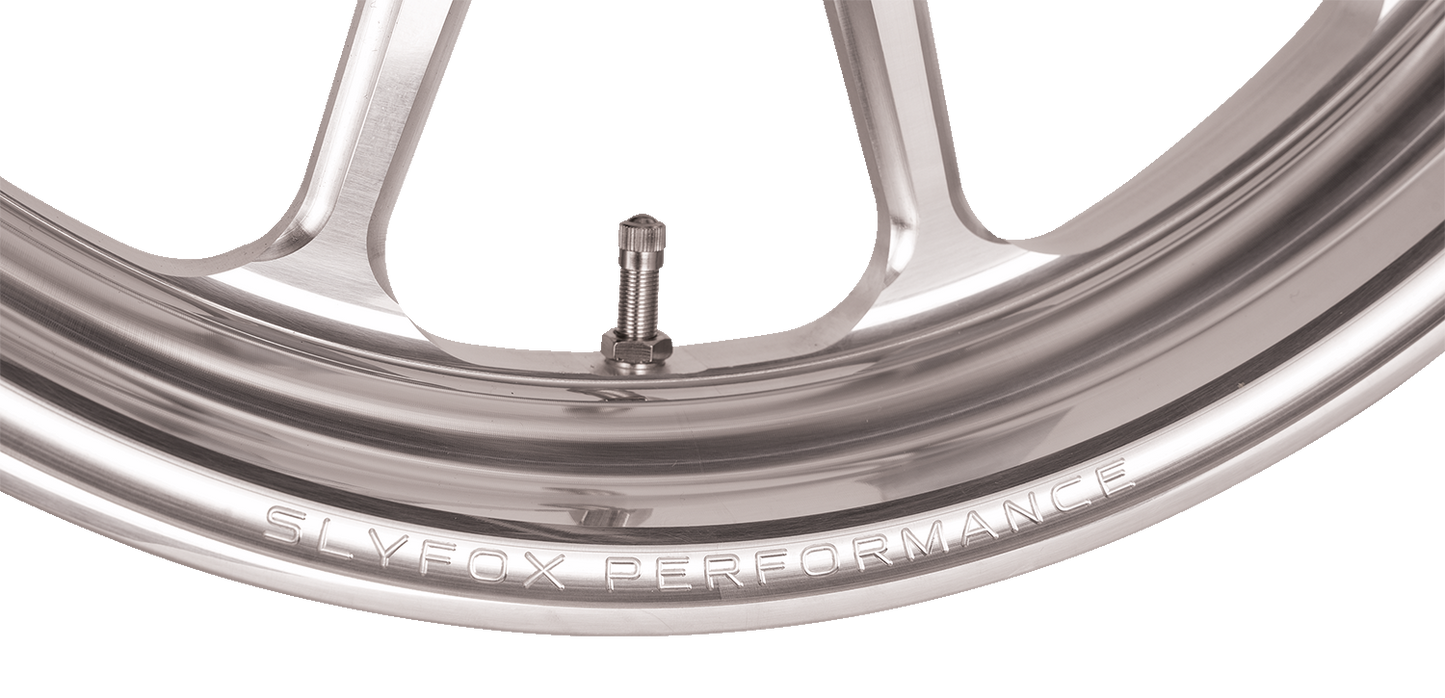 SLYFOX Track Pro Front Wheel for Dual Disc Systems - 19x3 Inch Machined Aluminum, Part #12027905RSLYAPM