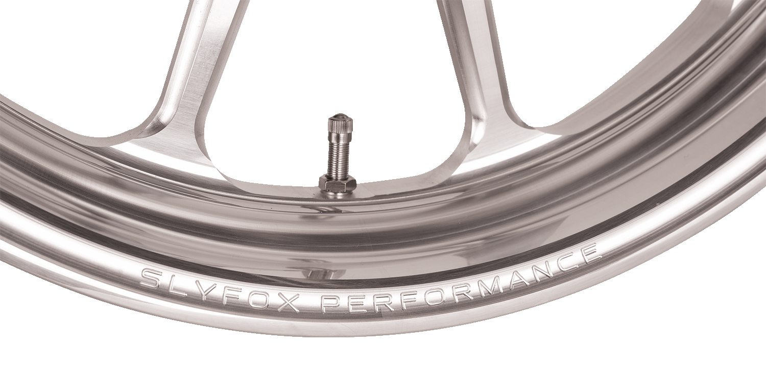 SLYFOX Track Pro Front Wheel for Dual Disc Systems - 19x3 Inch Machined Aluminum, Part #12027905RSLYAPM