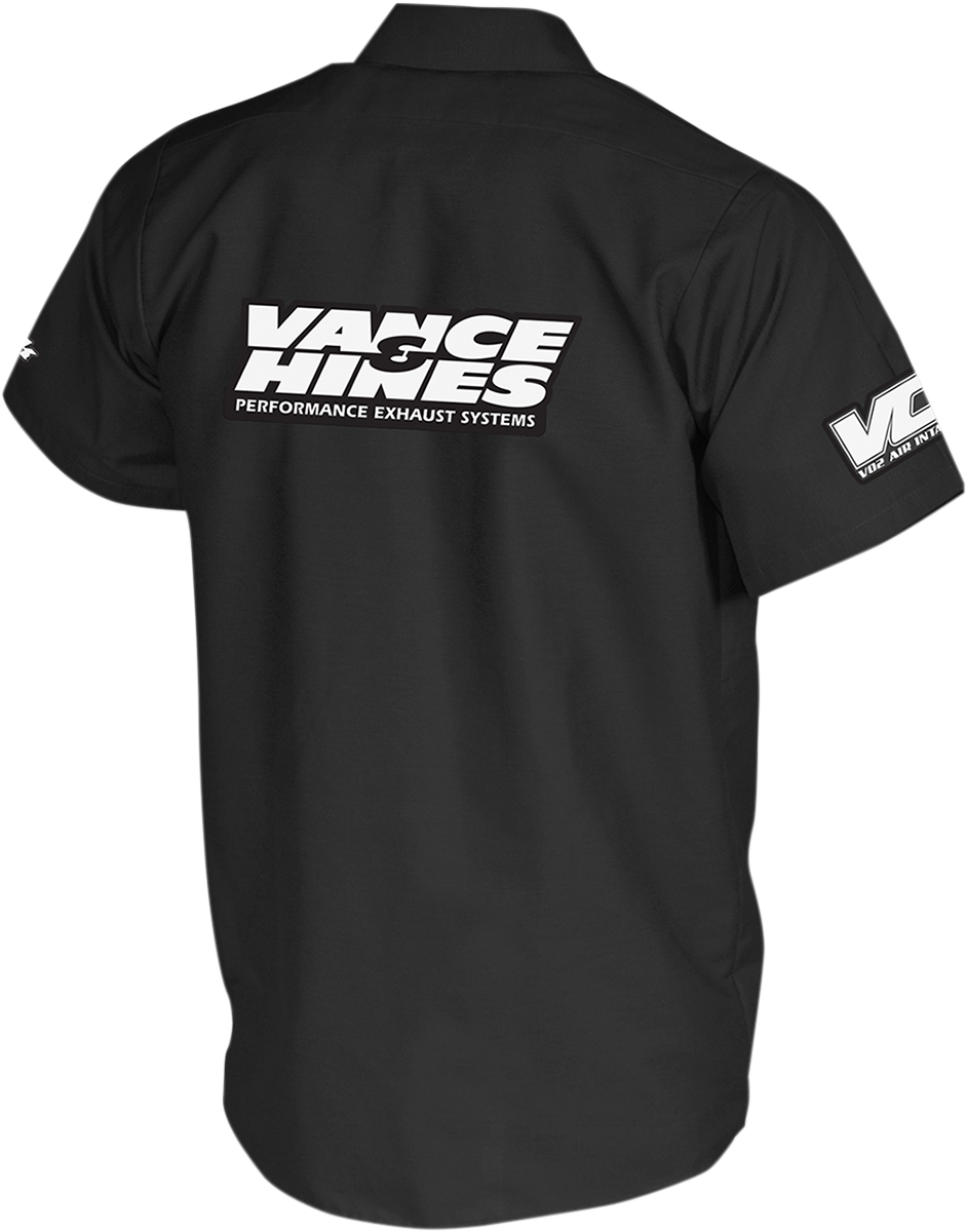 THROTTLE THREADS Vance & Hines Shop Shirt - Black, XL, Part VNH18S24BKXR