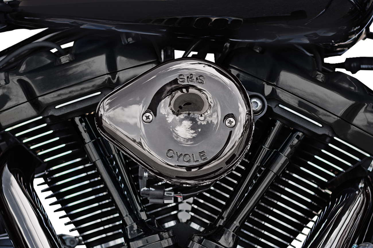 S&S CYCLE Stealth Mini Teardrop Air Cleaner - M8 - Lava Chrome 170-0782