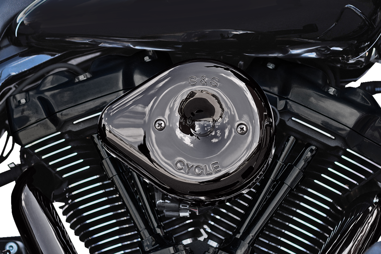 S&S CYCLE Stealth Teardrop Air Cleaner Cover - M8 - Lava Chrome 170-0779