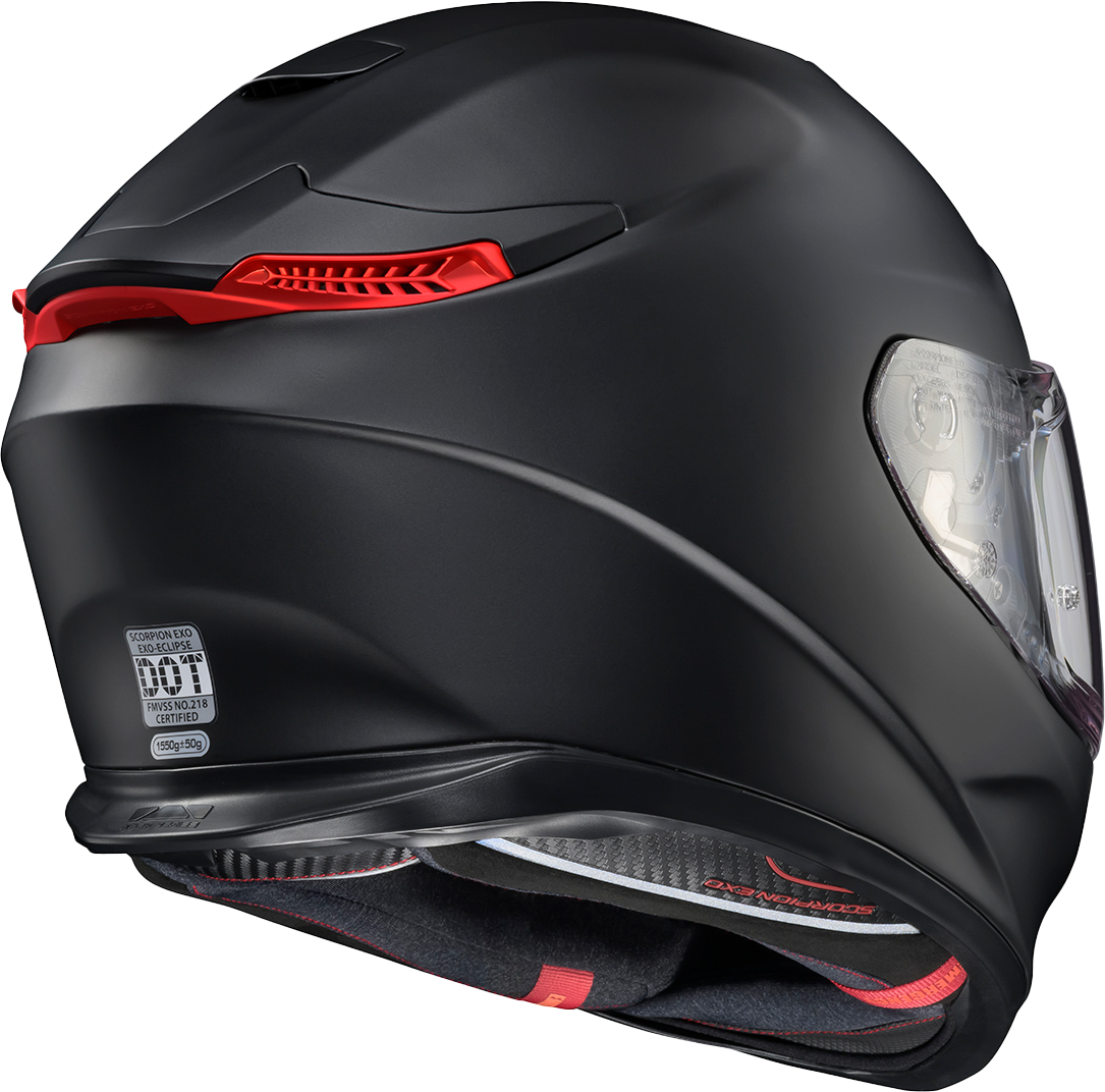 Scorpion EXO ECL-0108 Exo Eclipse Full Face Helmet Matte Black * DOT & ECE Certified with Advanced Safety and Comfort Features