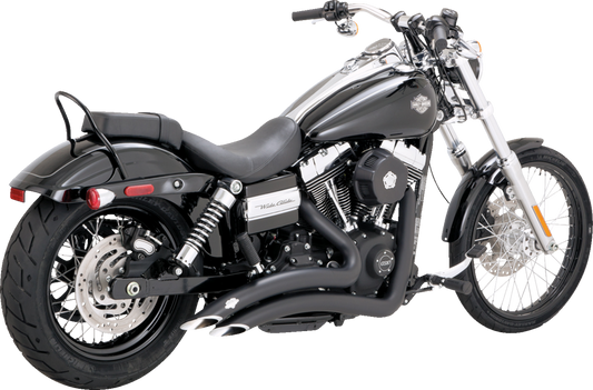 Vance & Hines 46081 Big Radius 2-Into-2 Exhaust System with Heat Shield - Matte Black