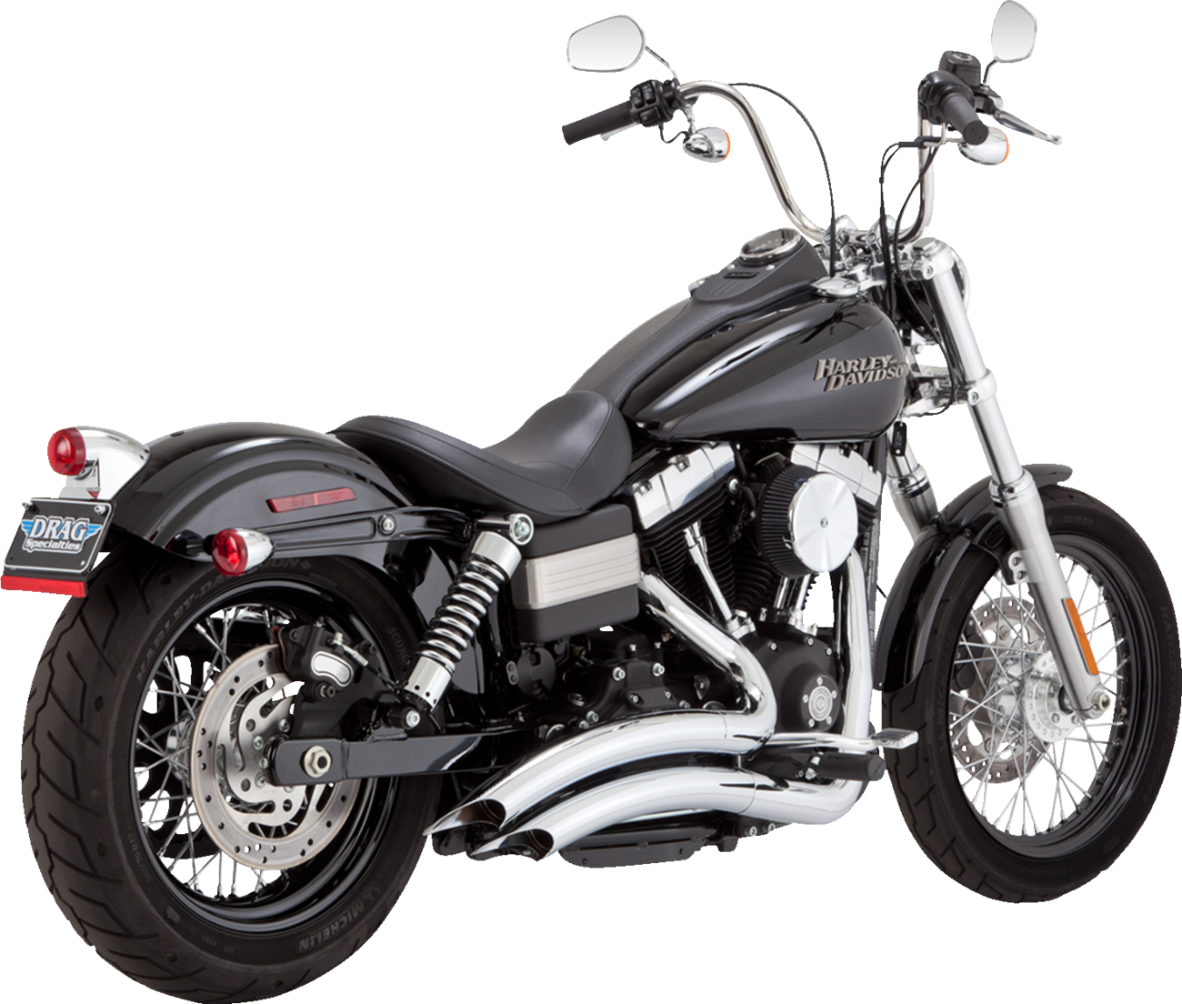 Vance & Hines 2-Into-2 Big Radius Exhaust System with Chrome Finish (Part #26081)