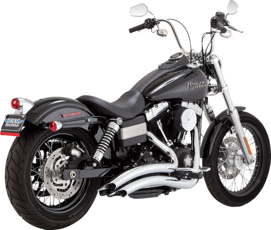 Vance & Hines 2-Into-2 Big Radius Exhaust System with Chrome Finish (Part #26081)