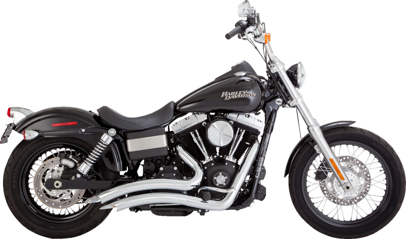 Vance & Hines 2-Into-2 Big Radius Exhaust System with Chrome Finish (Part #26081)