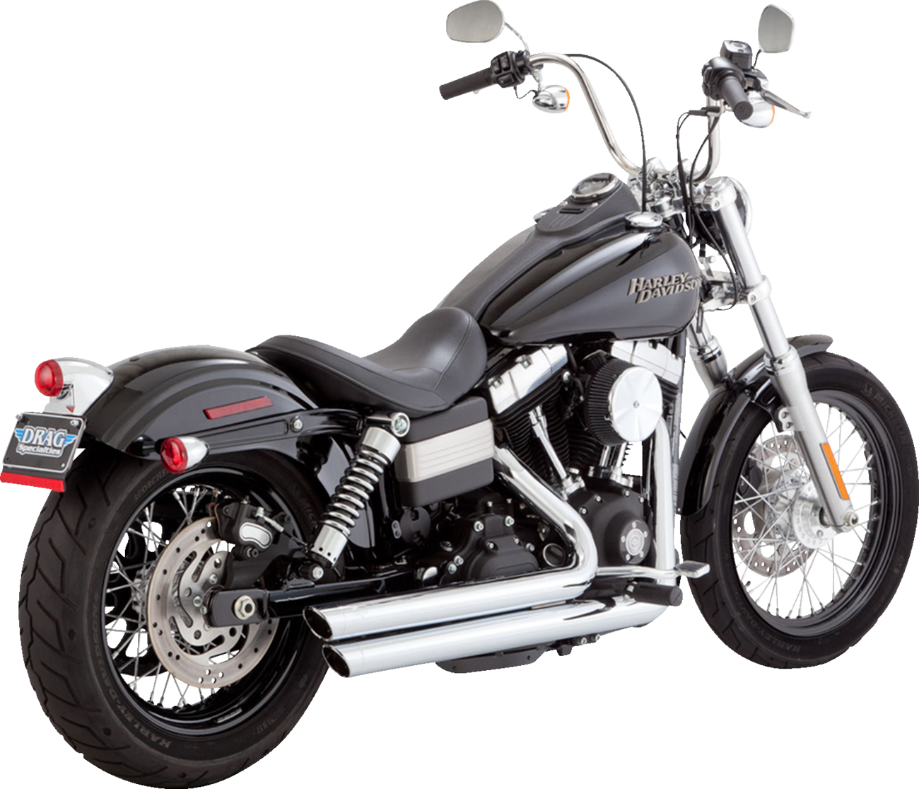 VANCE & HINES Big Shots Staggered Exhaust System - Chrome, Part Number 17958