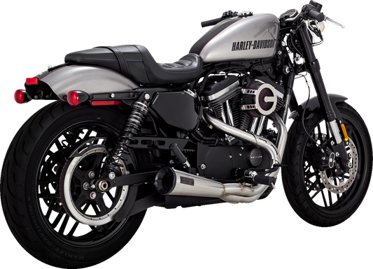 Vance & Hines 27637 2-Into-1 Upsweep Exhaust System for Harley-Davidson – Stainless Steel