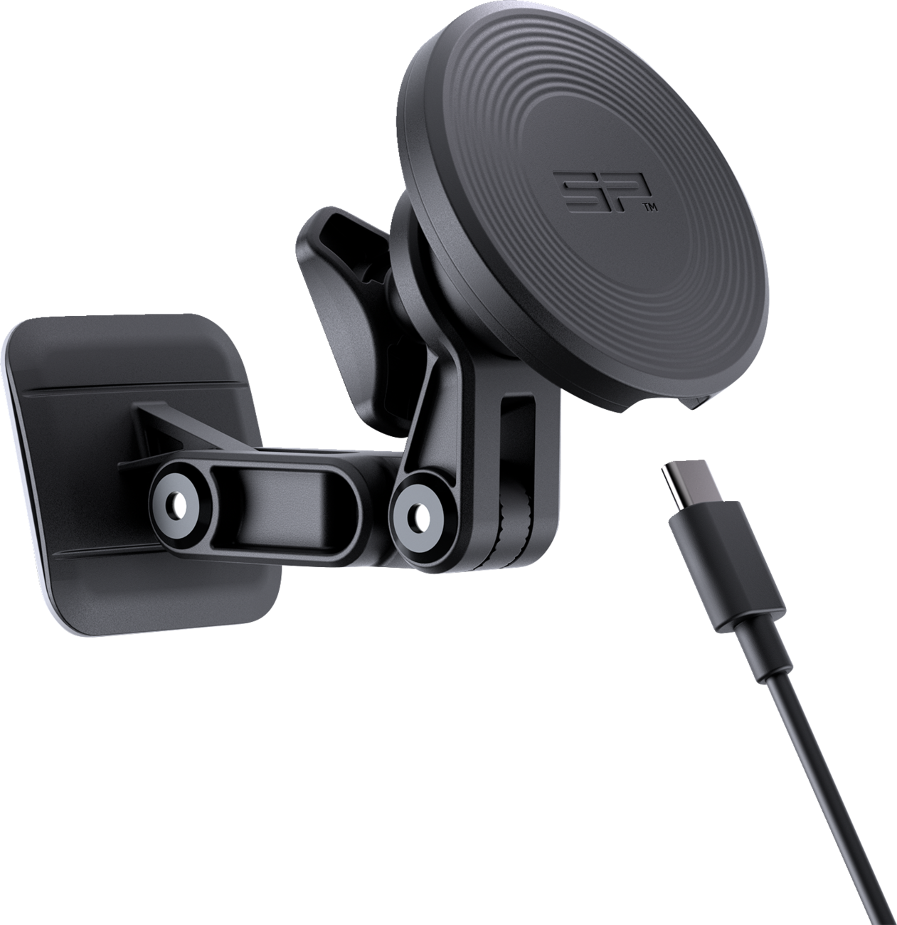 SP CONNECT SPC+ Adhesive Car Charging Mount 52838 – Magnetic Phone Holder with Fast Inductive Charging
