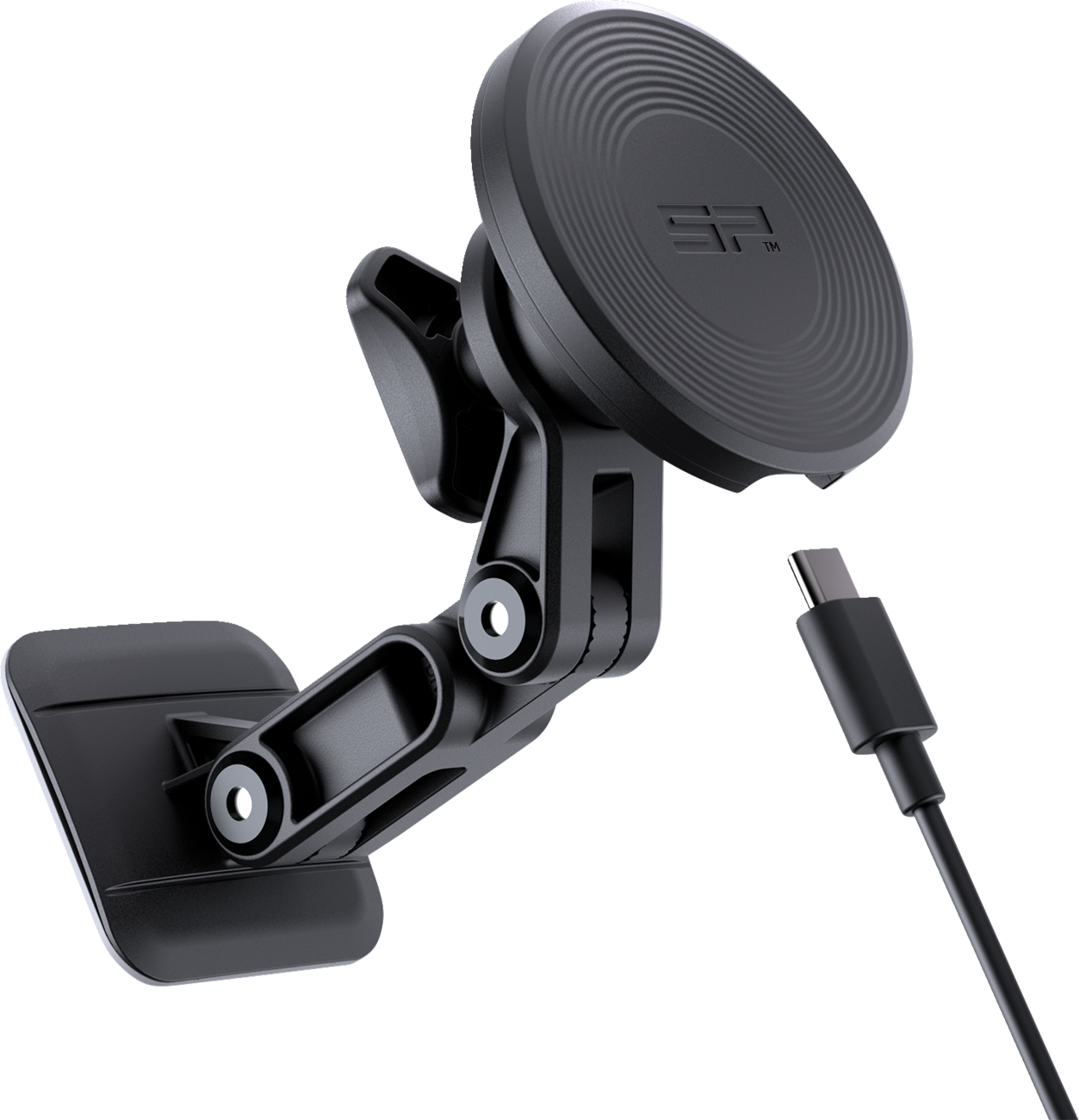 SP CONNECT SPC+ Adhesive Car Charging Mount 52838 – Magnetic Phone Holder with Fast Inductive Charging