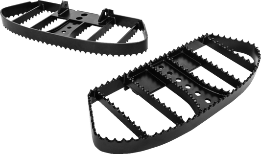 BURLY BRAND MX Driver Floorboards - Black - FL B13-1052B