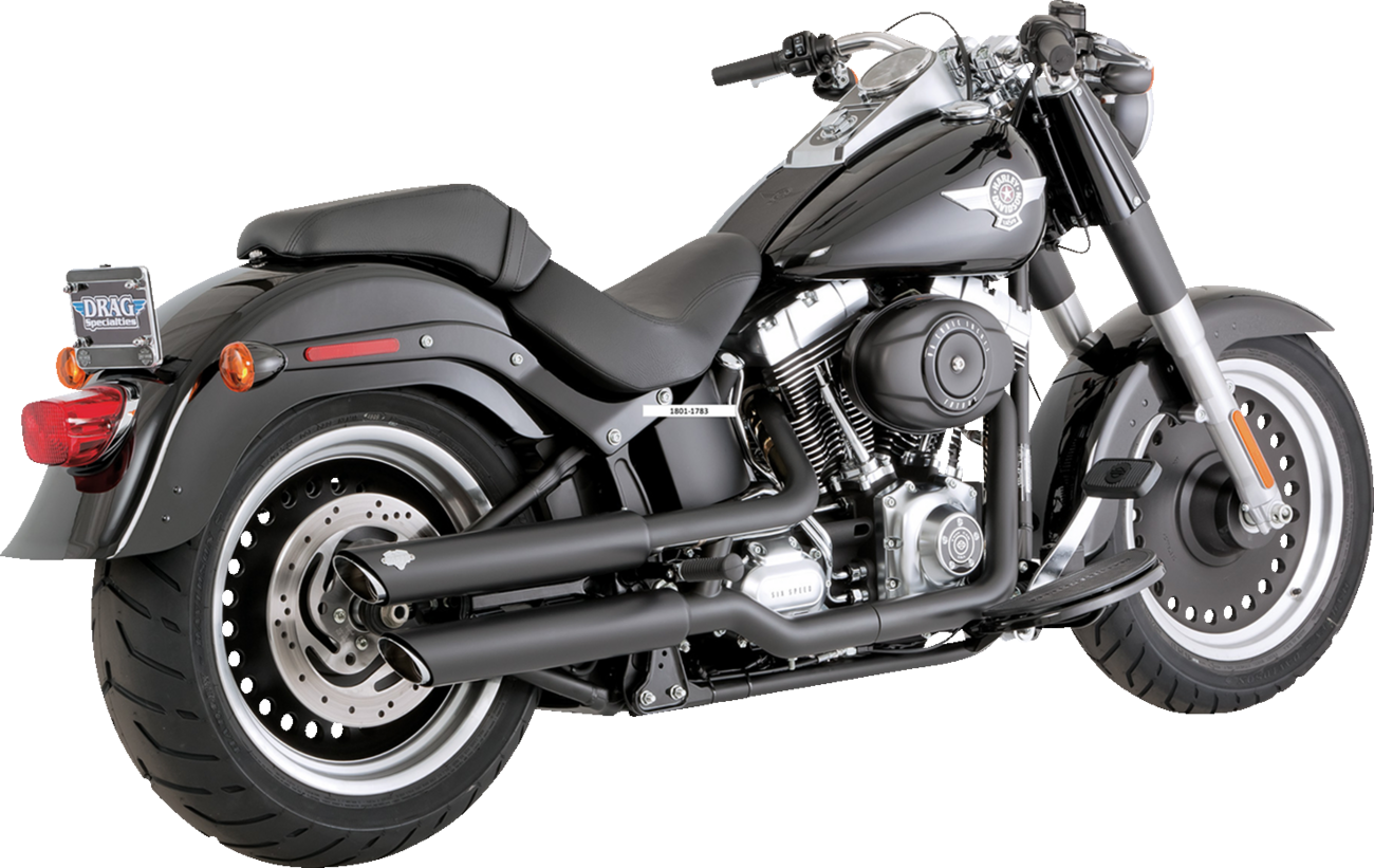 Vance & Hines Twin Slash 3-Inch Slip-On Mufflers - Black, Part No. 46844