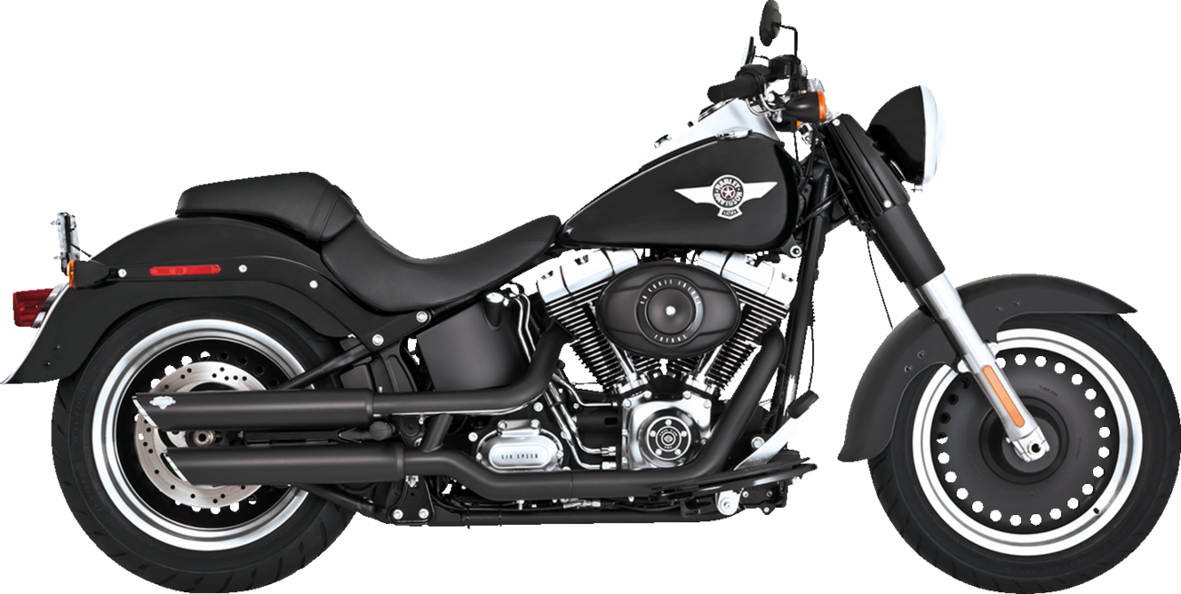 Vance & Hines Twin Slash 3-Inch Slip-On Mufflers - Black, Part No. 46844
