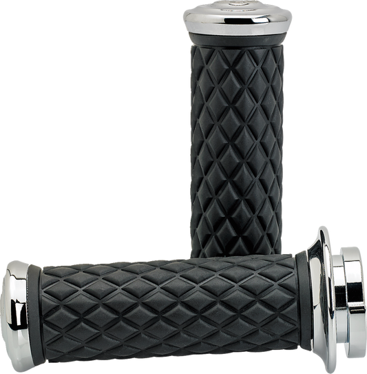 BILTWELL Alumicore Grips - TBW - Chrome 6608-105-01