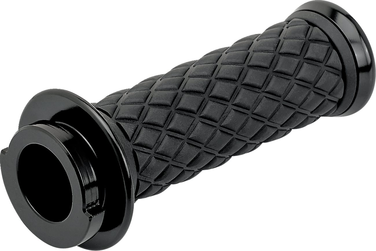 BILTWELL Alumicore Grips - TBW - Black 6608-201-01