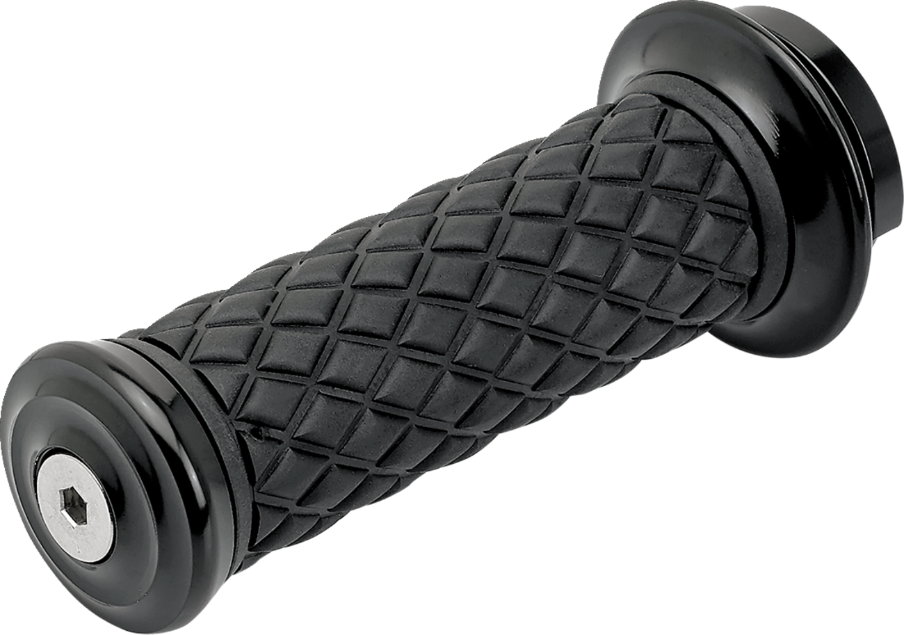 BILTWELL Alumicore Grips - TBW - Black 6608-201-01