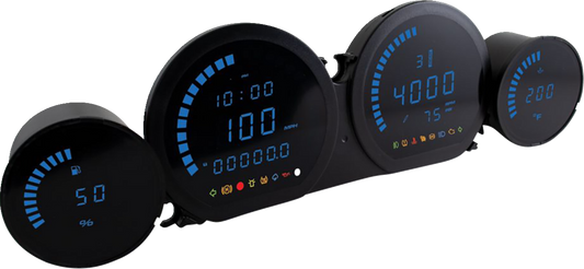 KOSO NORTH AMERICA HD-03L Gauge Kit - Blue Display BA064911