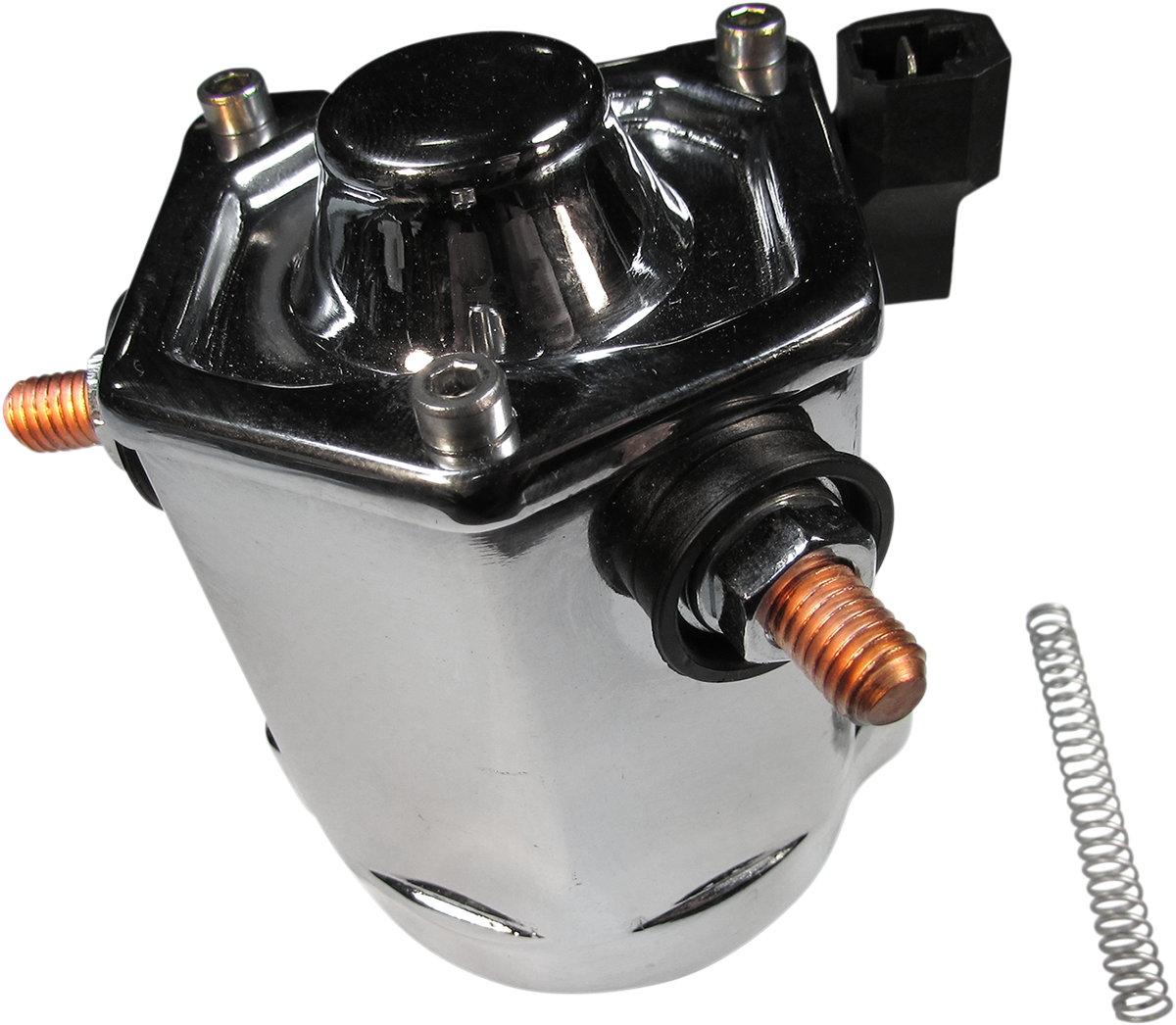 TERRY COMPONENTS Chrome Starter Solenoid Body - Part 555140 for High Torque Engines