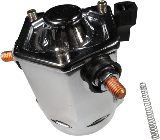 TERRY COMPONENTS Chrome Starter Solenoid Body - Part 555140 for High Torque Engines
