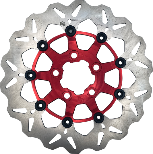 GBRAKES Brake Rotor - Rear - Red DF681CW-R