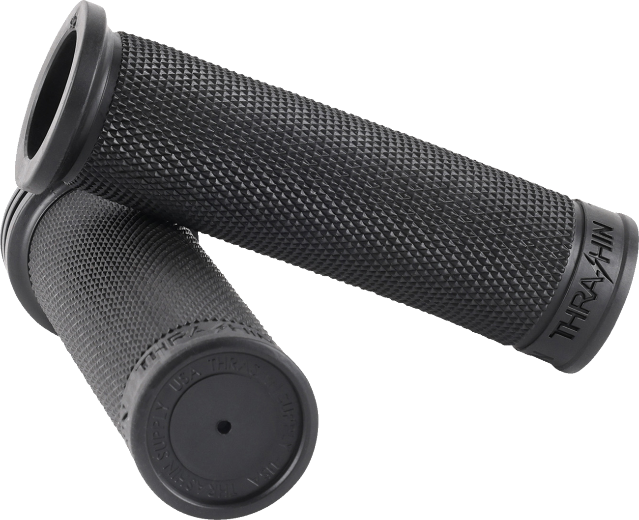 THRASHIN SUPPLY CO. Moto Grips - 1" - Slim - Black TSC-2711-1