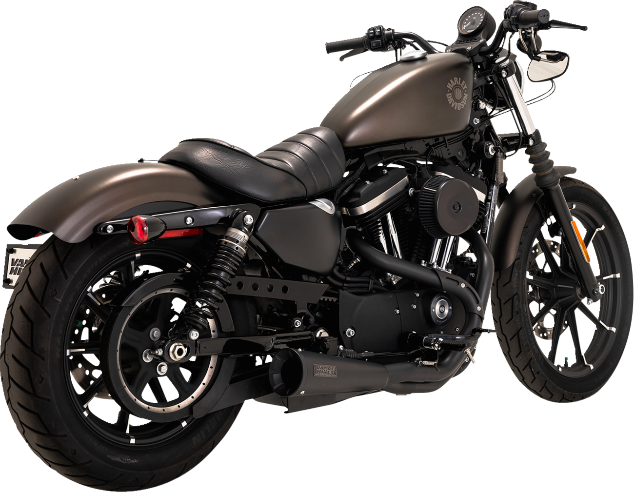 Vance & Hines 47328 PCX™ 2-into-1 Upsweep Exhaust System for Motorcycles - Stainless Steel with Black Finish